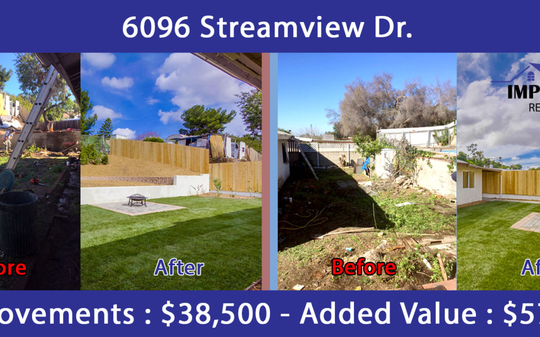 Completed Improvement Project – 6096 Streamview Dr. San Diego, CA